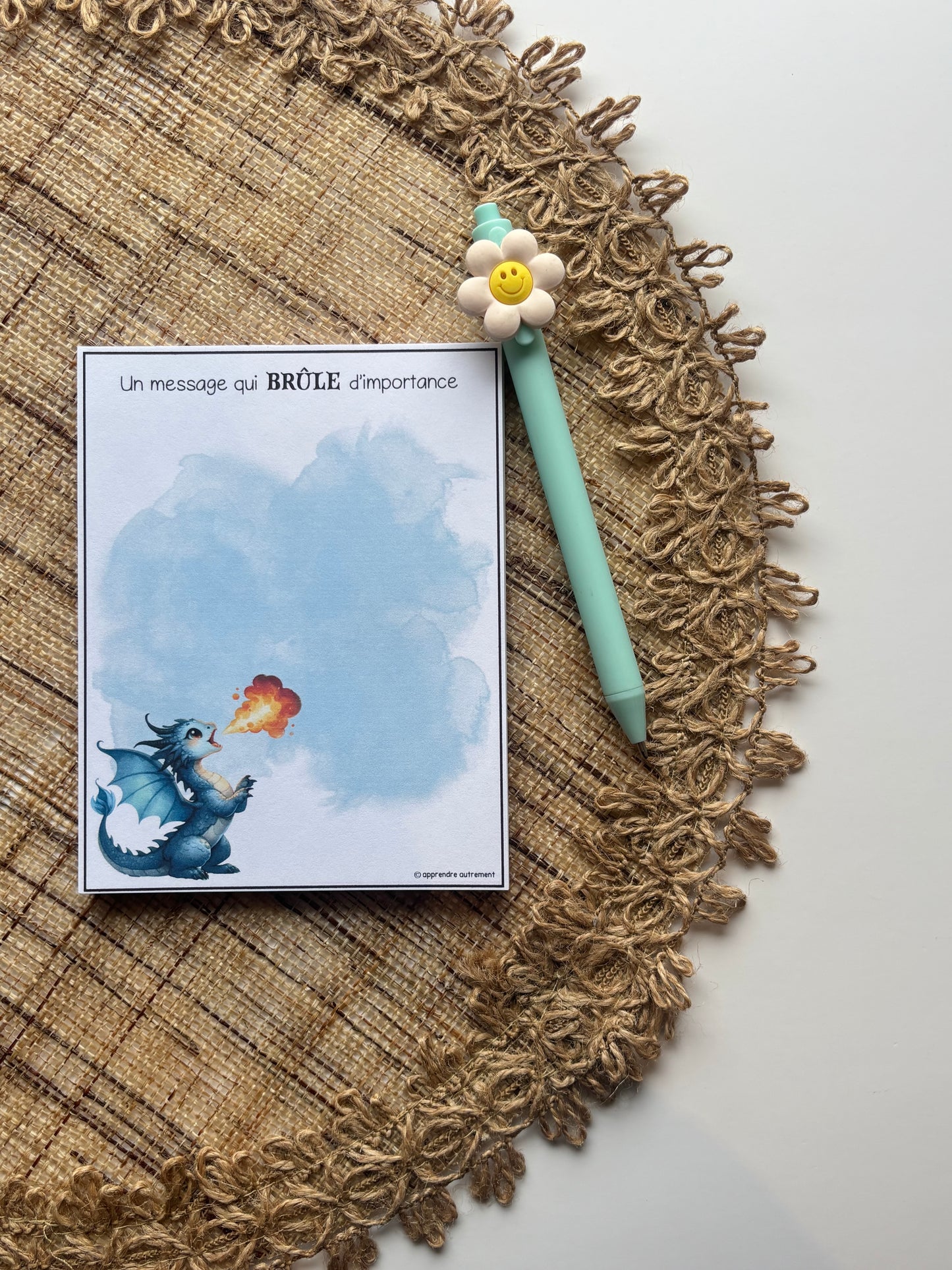 Un message qui brûle d’importance